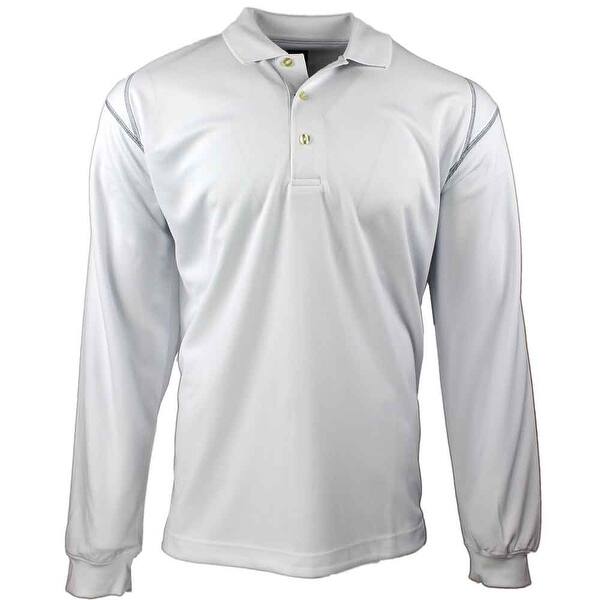 Shop Page Tuttle Mens Coverstitch Long Sleeve Golf Athletic Polo Overstock 22435296