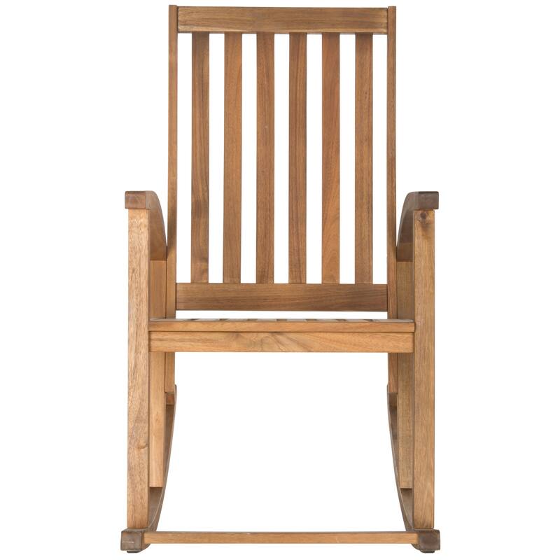 SAFAVIEH Outdoor Nevaeh Acacia Wood Rocking Chair - 26W x 45D x 34H