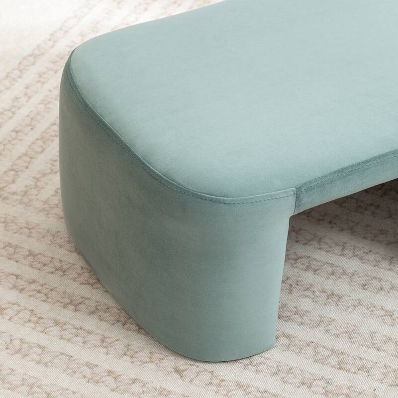 SEYNAR Modern Velvet Rectangle Accent Ottoman