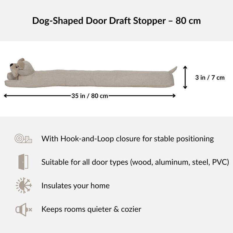Dog-Shaped Draft Stopper 35 Inches