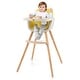 preview thumbnail 24 of 24, Babyjoy 3 in 1 Convertible Wooden High Chair Baby Toddler Highchair w/ - 20.5" x 21.5" x 36"