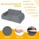 preview thumbnail 8 of 28, 10-Piece Modular Convertible Kids Play Couch Sofa Set with Removable Velvet Covers