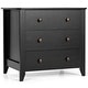 preview thumbnail 1 of 19, Gymax 3 Drawer Dresser Chest of Drawers Bedside Table for Living Room Black