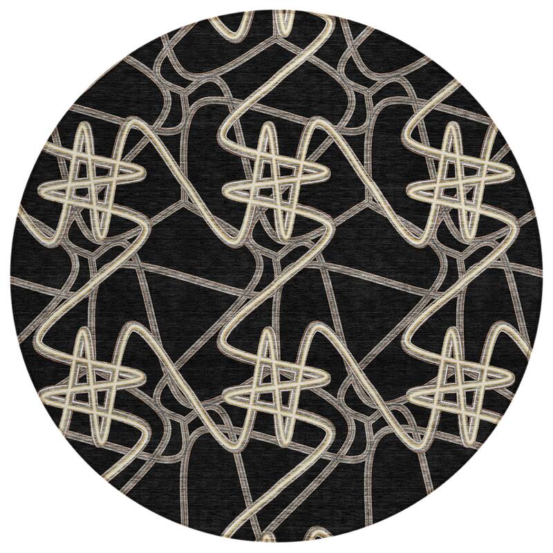HomeRoots Geometric Contemporary Rectangle Outdoor Rug