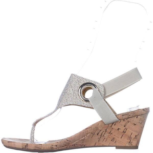 Shop White Mountain Aida Wedge Sandals Gold Glitter Overstock 17665313