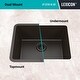preview thumbnail 7 of 5, 23 Inch Lexicon Platinum Quartz Composite Drop-in Undermount Single Bowl Galaxy Mocha Kitchen Sink LP-2318-M-SO