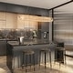 preview thumbnail 3 of 16, Modern Glam LED Crystal Chandelier Rose Gold Island Light for Dining Room - D37" x H64" Max