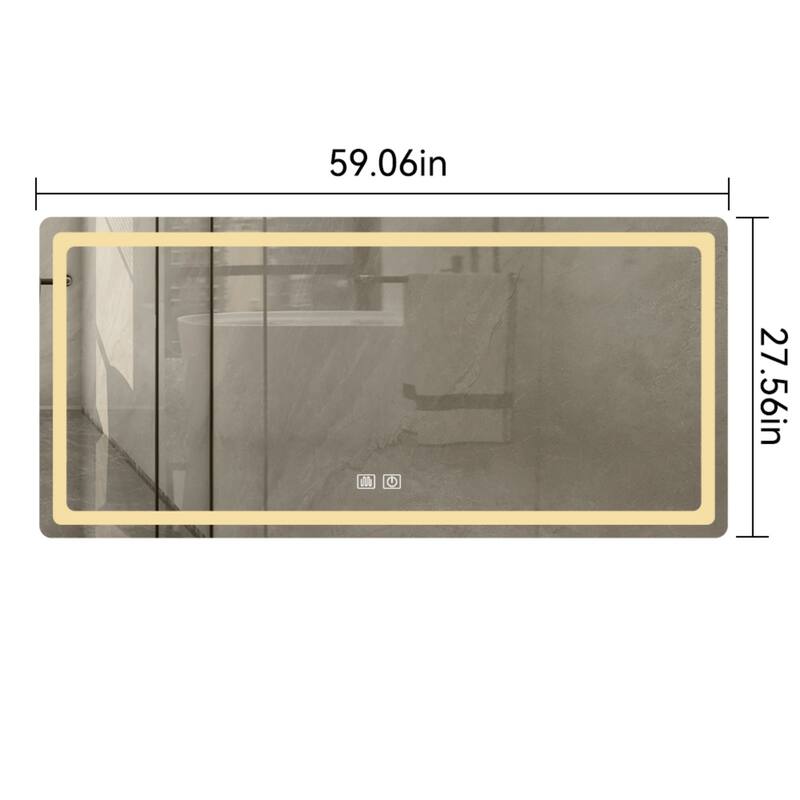 Rectangular Round Corner Bathroom Vanity Mirror