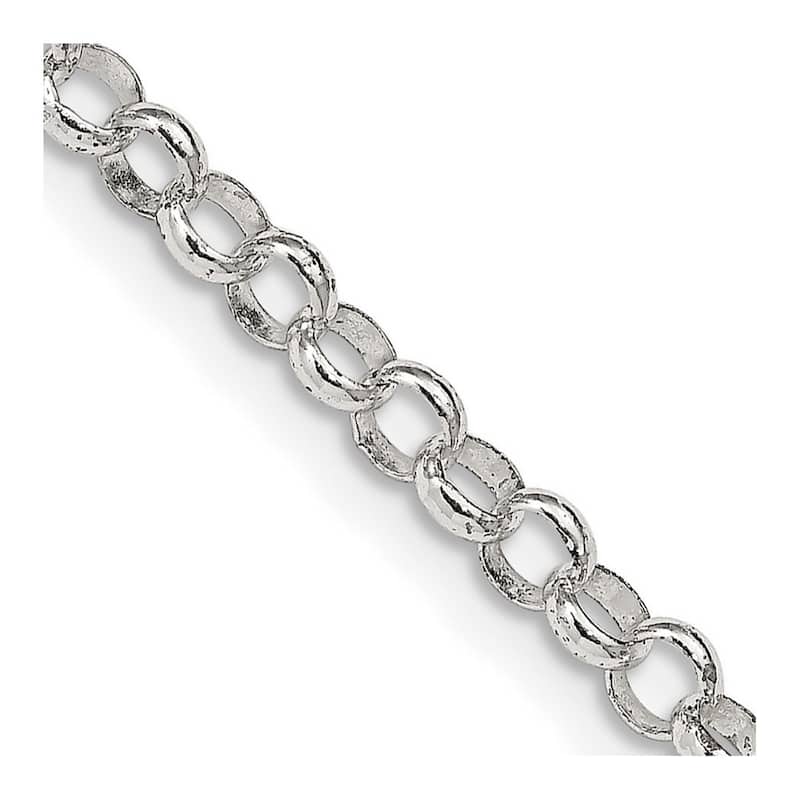 Curata 925 Sterling Silver 4.0mm Rolo Chain Necklace