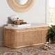 preview thumbnail 2 of 10, Ishana Bohemian Natural Rattan Storage Bench