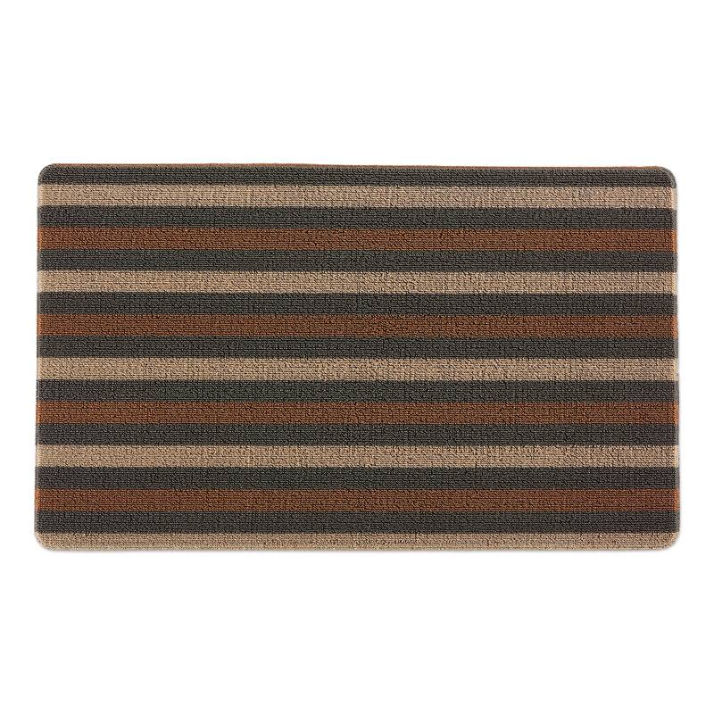 DII Tufted Mat - 17.75x29.5" - Brown Bangal Stripe