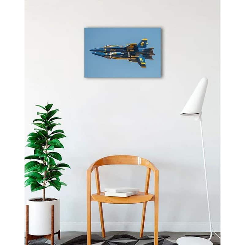 Blue Angels Airplane Stunt Group by Wayne Collamore Art Poster - Print On Demand - 18 x 24 Inch