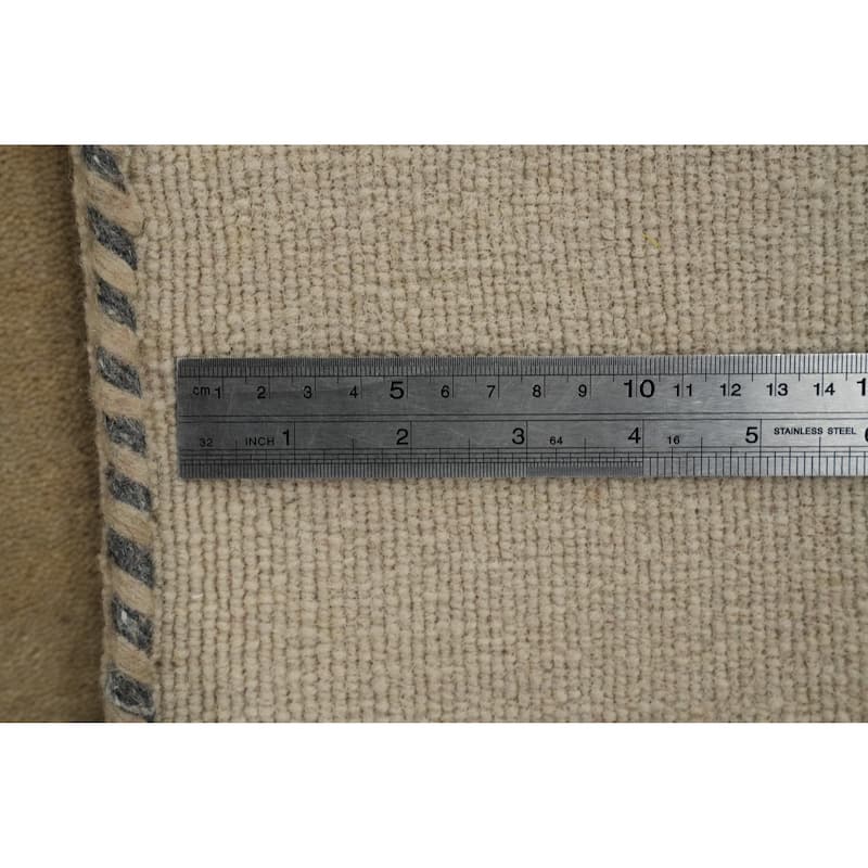 Hand Knotted Oriental 100% Wool Carpet Tribal Animal Pictorial Beige & Ivories Gabbeh Area Rug - 8' 2'' X 8' 3''