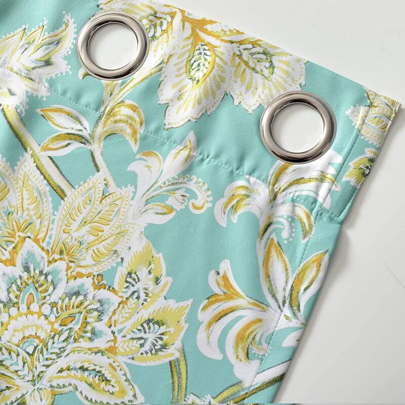 DriftAway Alyssa Jacobean Elegant Floral Leaves Pattern Window Curtain