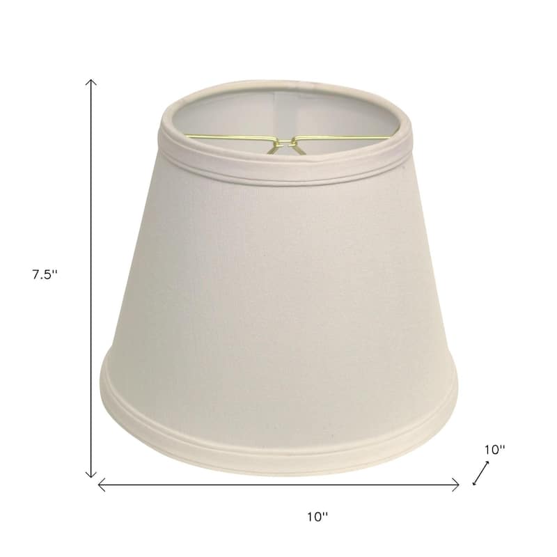 HomeRoots White No Slub Innsbruck Empire Lamp Shade - 10''x10''x8''