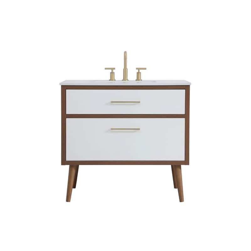 Elegant Lighting VF41036 Boise 36" Free Standing Single Basin Vanity