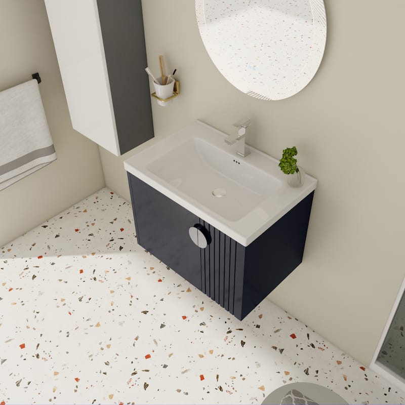 28 Inch Bathroom Vanity with Ceramic Sink