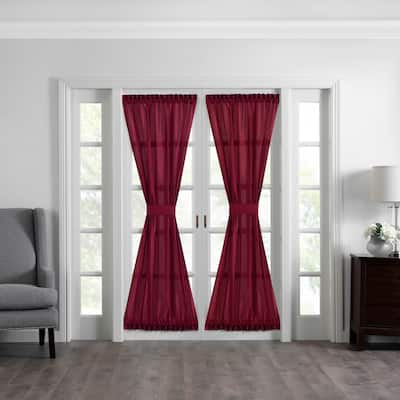 Gracewood Hollow Ford Faux Silk French Door Window Panel