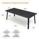 preview thumbnail 2 of 31, Pellebant Outdoor Aluminum Dining Table with Umbrella Hole for 6-8 Person