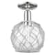 Option Polished Nickel / Clear Glass with White Rope