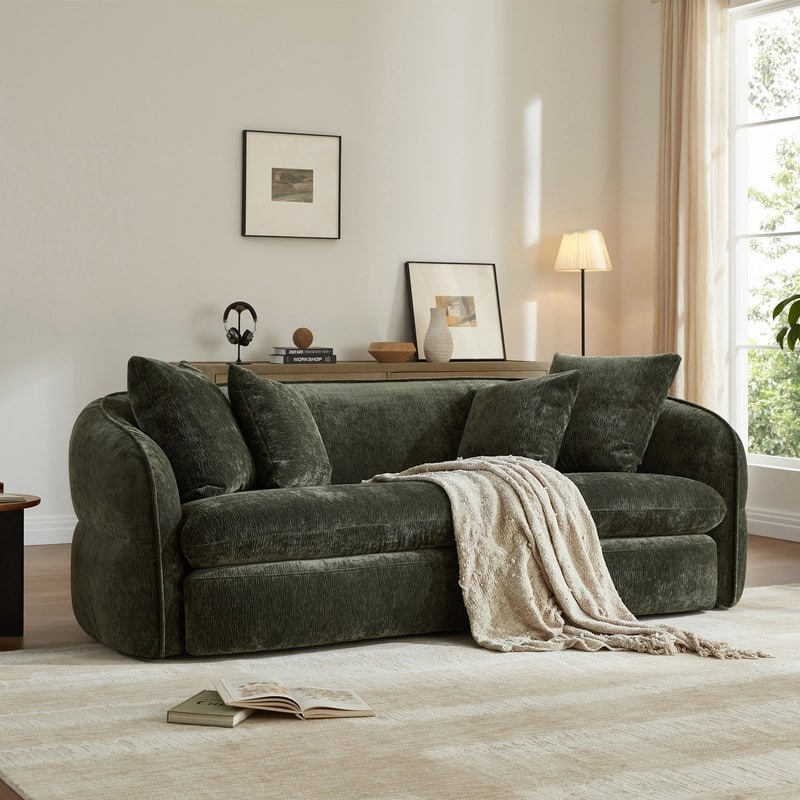 Spruce & Spring Dane Upholstered 3 Seat Curved Sofa