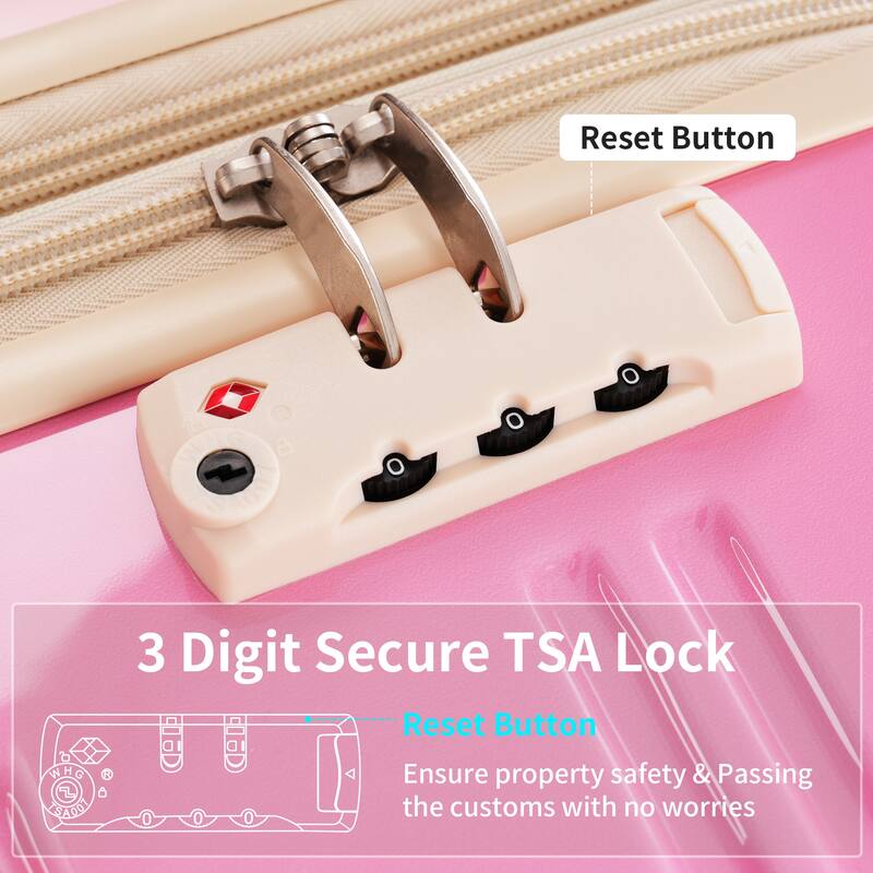 Gradient Color Hardshell Luggage Set with TSA Lock and Spinner Wheels - Expandable Lightweight Travel Suitcases 20", 24", 28"