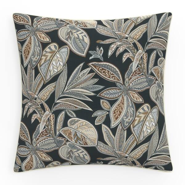 slide 2 of 7, Pillow Perfect Outdoor/Indoor 100% Polyester Throw Pillow, Weather Resistant, Fade Resistant 25" X 25" X 5" - Crestwood Rattan