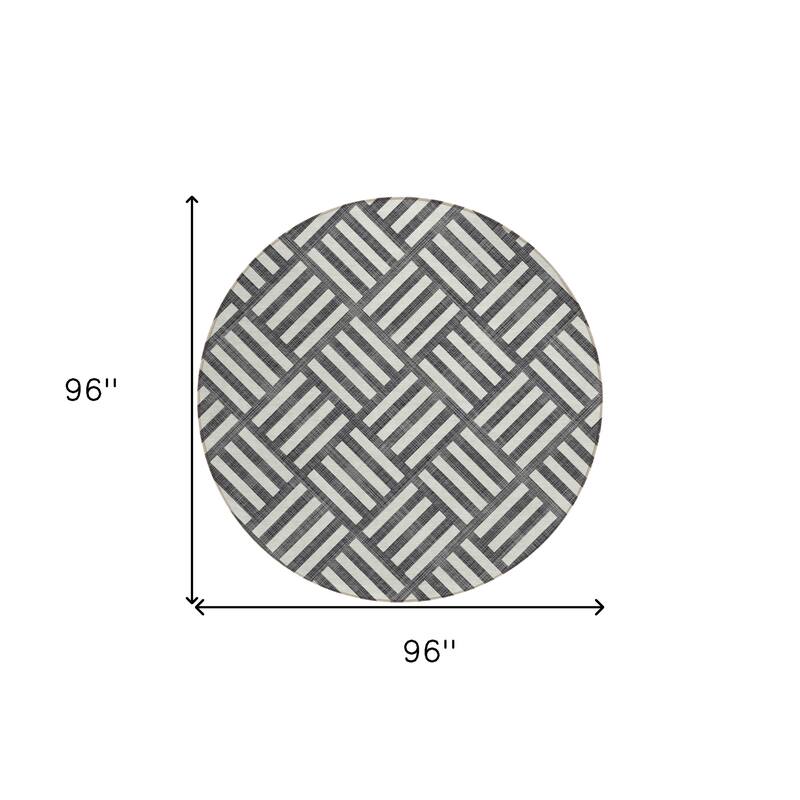 HomeRoots Geometric Transitional Rectangle Outdoor Rug