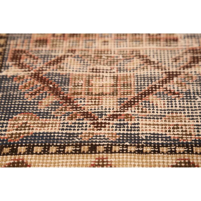 Hand Knotted Oriental 100% Wool Carpet Traditional Geometric Multi-Colored Bakhtiari Area Rug - 10' 2'' X 4' 11''