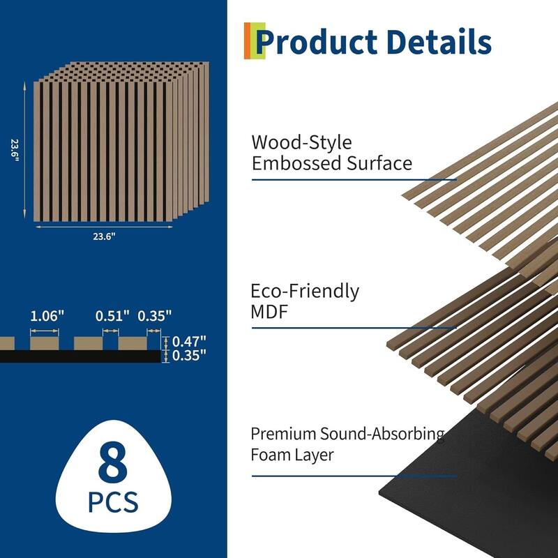 3D Wall Panels, Acoustic Decorative Wall Tiles, for Noise Reduction