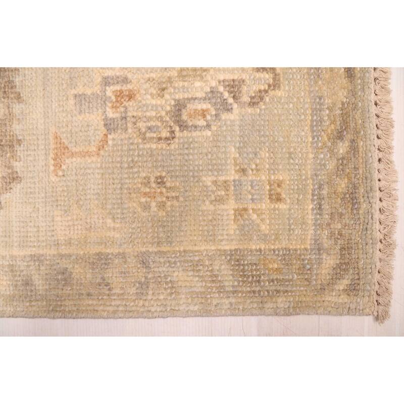ECARPETGALLERY Hand-knotted Kavya Oushak Light Blue Wool Rug - 8'11 x 11'9