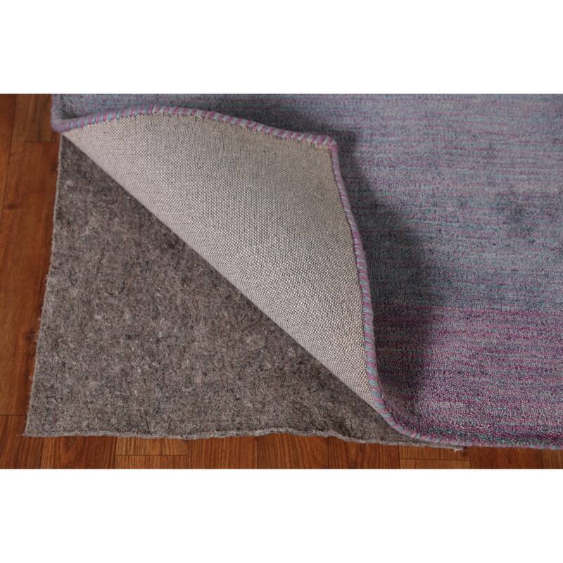 Contemporary Stripe Gabbeh Indian Area Rug Hand-Tufted Wool Carpet - 5'3" x 7'7"