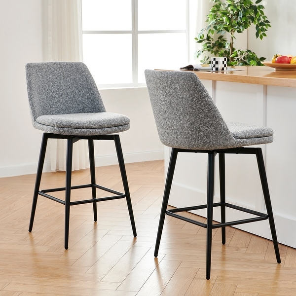 Middlebrook Prusiner 30inch Faux Leather Bar Stool (Set of 2) On