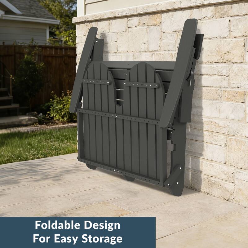 Hanniford Poly Adirondack 49 Inch Folding Bench