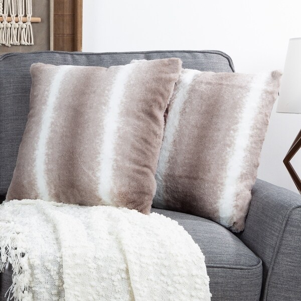 Rabbit fur pillows clearance