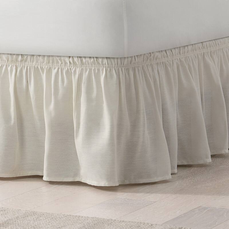 EasyFit Wrap Around Solid Ruffled Bed Skirt