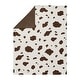 preview thumbnail 2 of 3, Wild West Cow Collection Boy Baby Receiving Security Swaddle Blanket - Brown and Cream Western Southern Country Animal