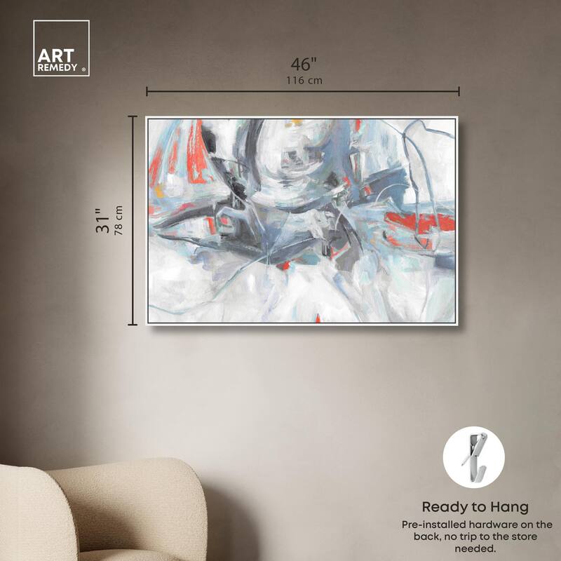 Grey Touches Canvas by Art Remedy