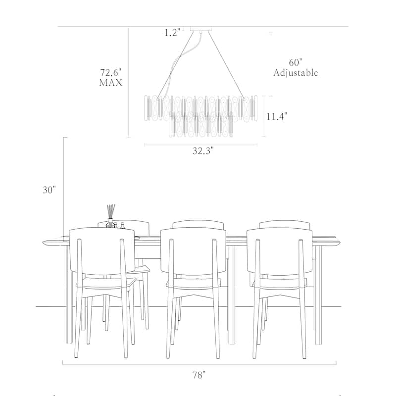 Modern Luxury 2-Tier Black Gold Crystal 10-Light Drum Chandelier for Dining Living Room - Dia. 32.3" x H 11.4"