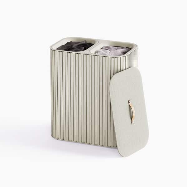 Joseph Joseph Tota Luxe 90-liter Bamboo Laundry Separation Basket - Off-White