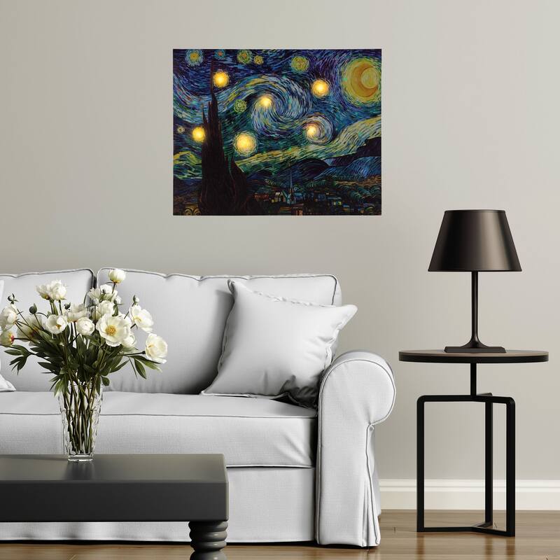 Lavish Home Van Gogh 16x20 Print and Candle Set