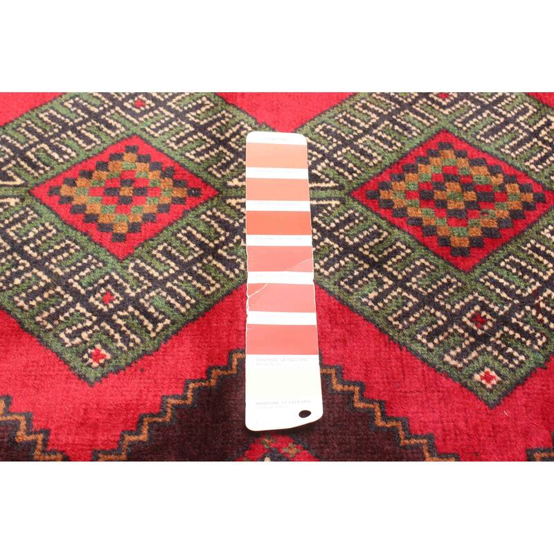 ECARPETGALLERY Hand-knotted Teimani Red Wool Rug - 3'1 x 4'9