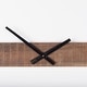 preview thumbnail 6 of 6, Roman Black Metal and Brown Wood 36" Round Wall Clock - 36"W x 36"H x 2"D