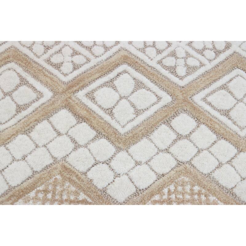 Bashian Esmeralda Beige Transitional Area Rug