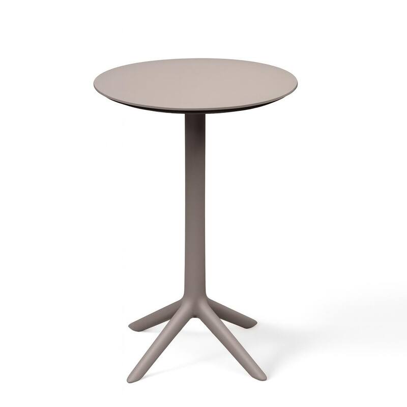 Rimo 3-Piece Contract Grade Outdoor Bistro Set with 2 stackable lounge chairs and 22.5" Dining Table.