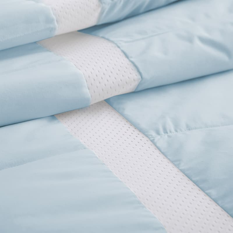 600 FP Cooling Lightweight Breathable White Down Comforter for Hot Sleeper, Mesh Design Summer Blanket