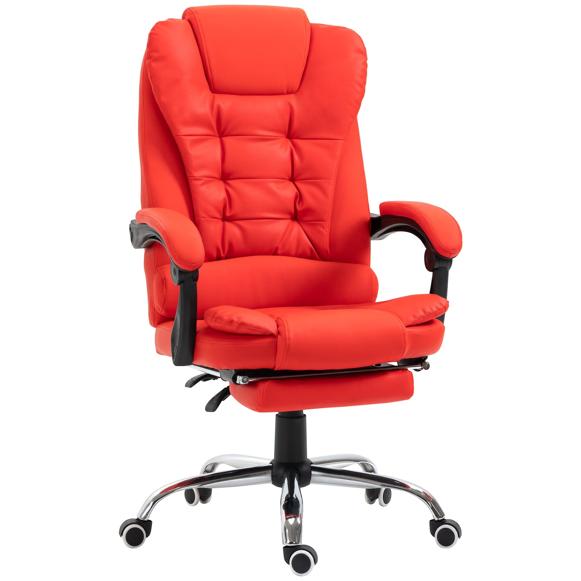 Lumbar support leather office chair top