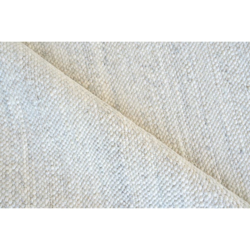 EXQUISITE RUGS Tocayo Flatweave New Zealand Wool Ivory/Light Blue Area Rug.