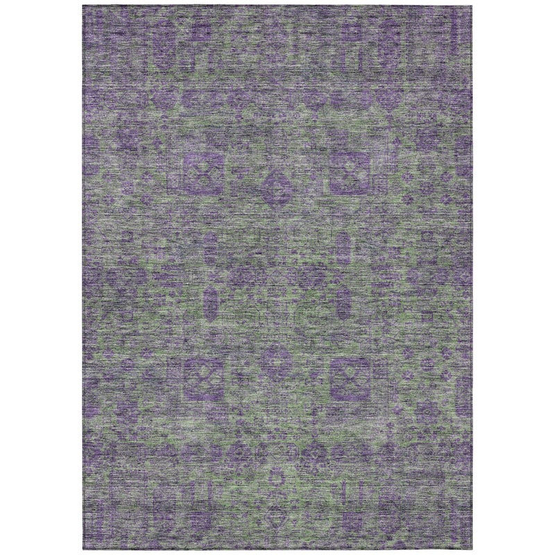 HomeRoots Oriental Transitional Rectangle Outdoor Rug