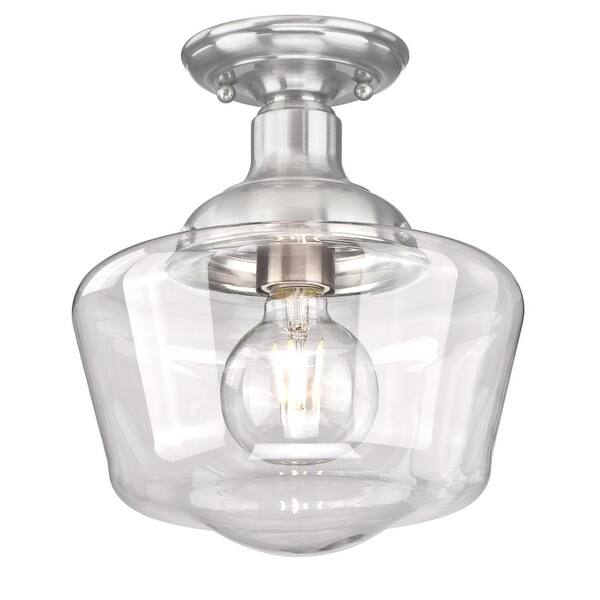 slide 2 of 7, Westinghouse Lighting Scholar 9-Inch, One-Light Indoor Semi-Flush Mount Ceiling Fixture 9-Inch